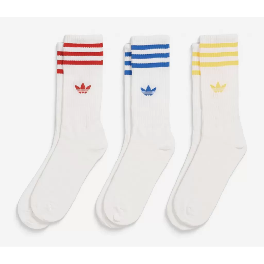 Носки 3 пары Adidas 3-Stripes SOLID CREW Socks