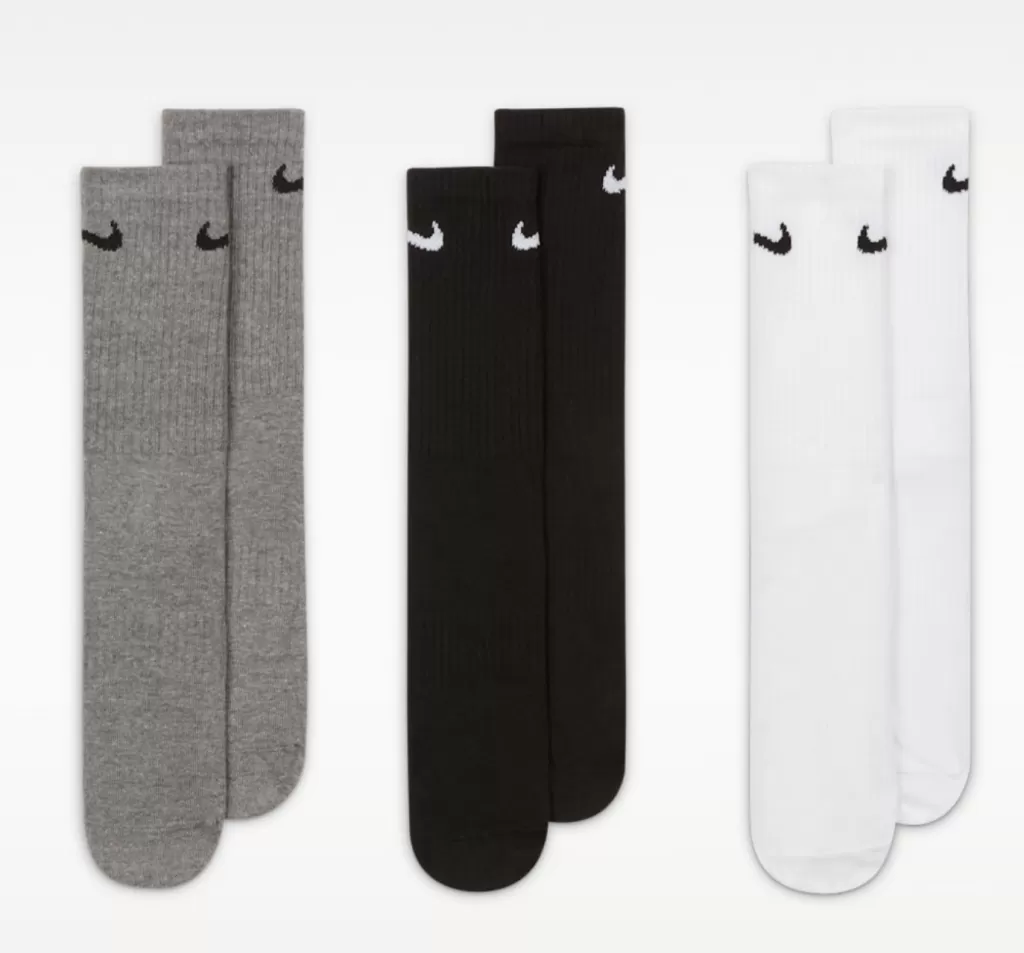 Носки 3 пары Nike Everyday Lightweight Training Crew Socks